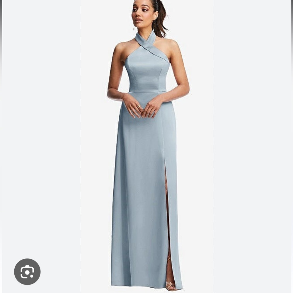 Dessy Collection Strapless Light Blue Dress